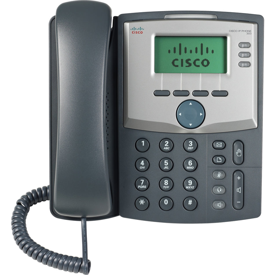 Cisco SPA303 3-Line IP Phone w/Power Adapter (Certified Refurbished)