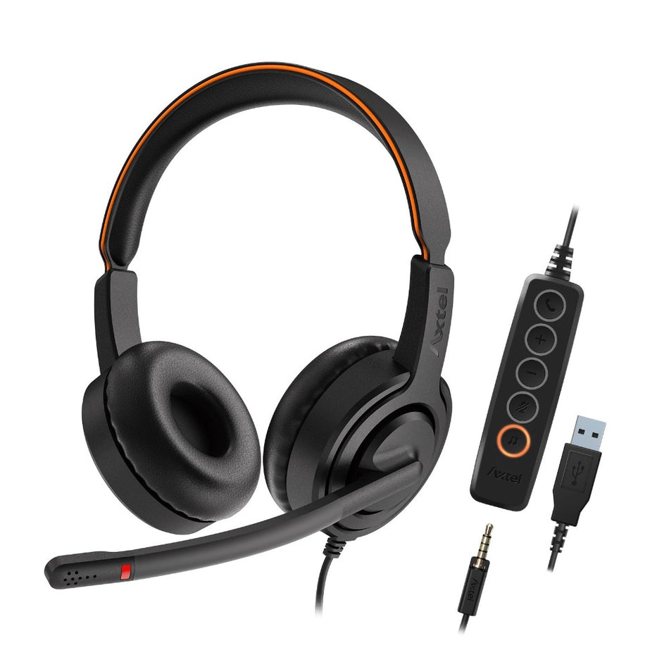 Axtel-UC45-Stereo-USB-A-Headset-Front