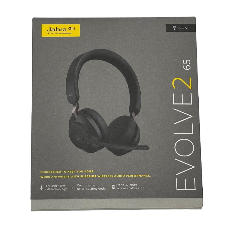 Jabra Evolve2 65 Bluetooth Wireless Headset - Stereo - UC Edition