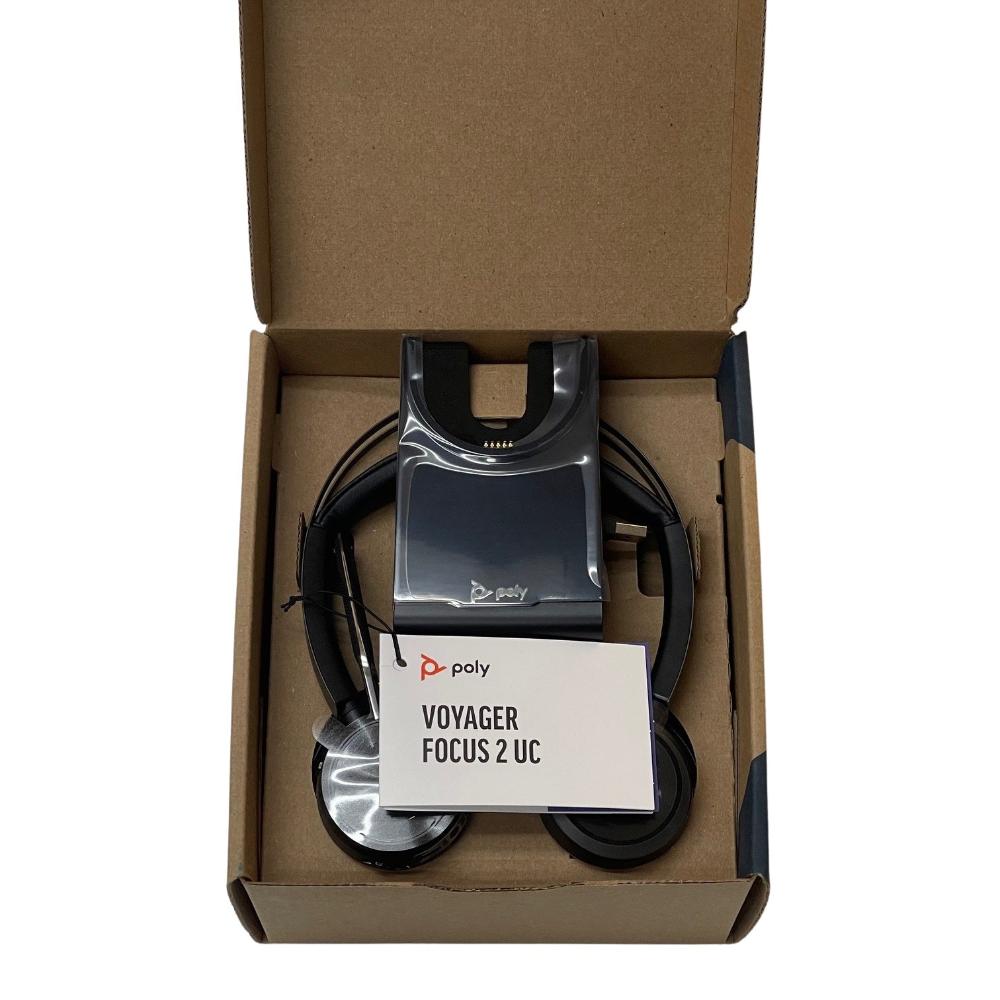 Poly Voyager Focus 2 Bluetooth Headset w/Stand UC (213727-01 Poly Voyager Focus 2 Bluetooth Headset w/Stand UC (213727-01