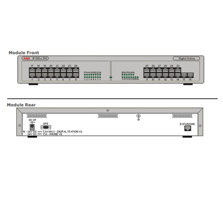 Avaya-IP500-Digital-Station-30B2-expansion-module-700511094-front-rear