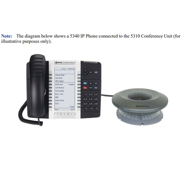 mitel-5310-ip-conference-unit-50004459-connected-to-5340