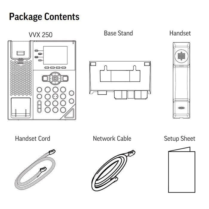Polycom Vvx 250 User Guide.pdf Polycom VVX 250 Gigabit IP Phone (2200-48820-025, 89B62AA#AC3) – Shop4Tele